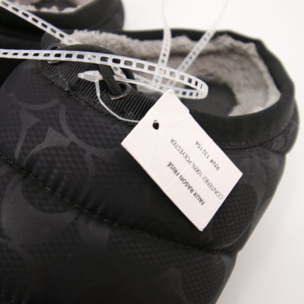 NWT Coach Rachelle Slippers Black Puffer Slip On Size 6 B - Picture 11 of 12